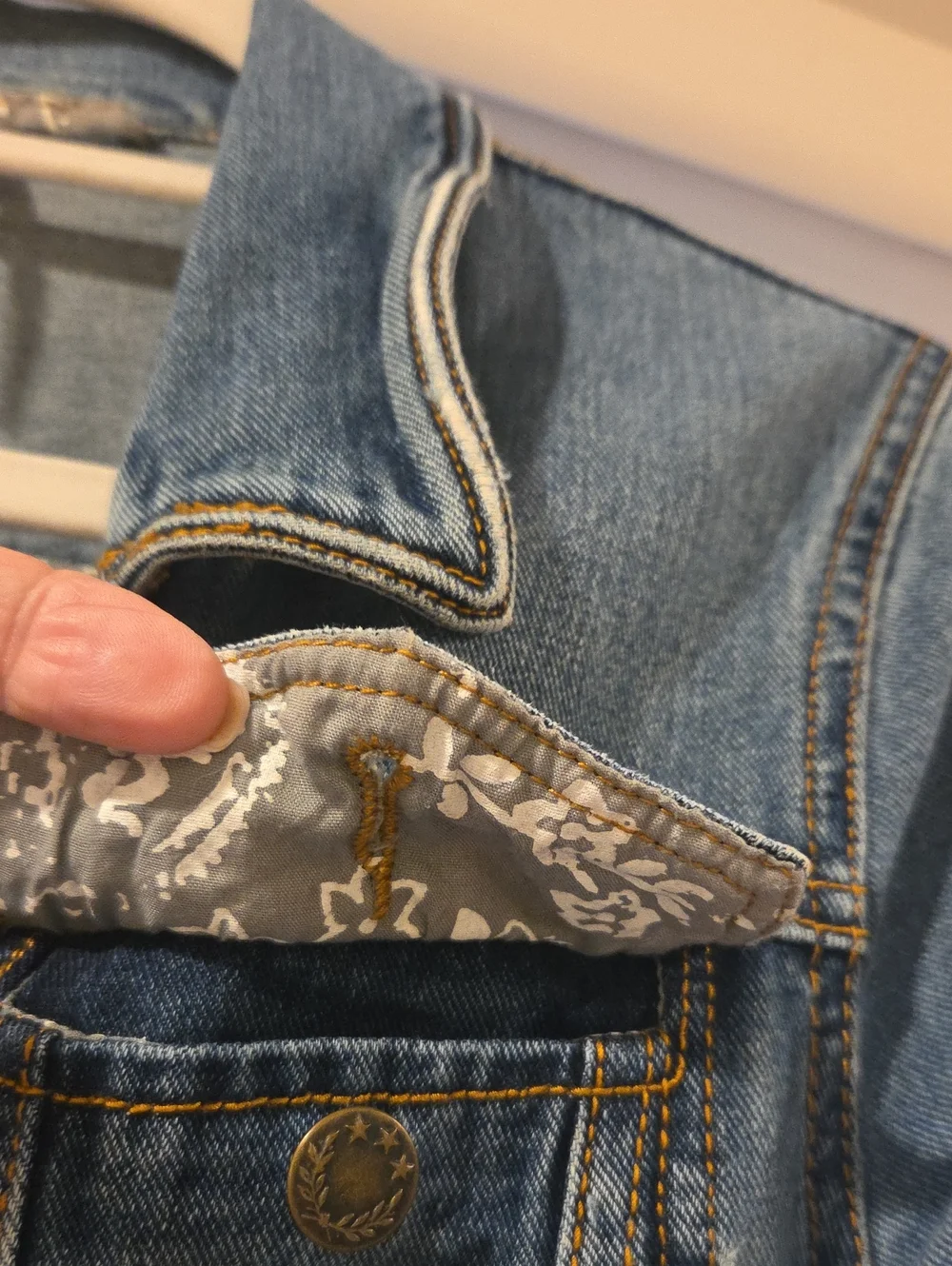 Free People Medium Wash Denim Jacket